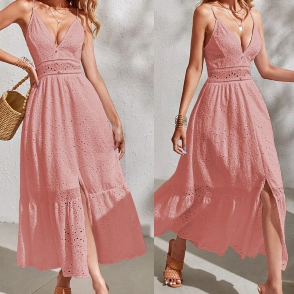 Boho lace insert cami maxi dress - Picture 9 of 12